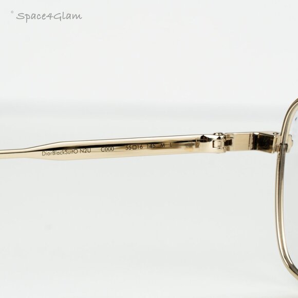 Dior Women Eyeglasses Shiny Clear Gold Demo Geometric DM50057U 032 BRAND NEW - Picture 7 of 10